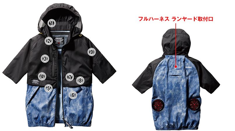 バートル AC1176 [春夏用]エアークラフト 半袖ブルゾン[男女兼用