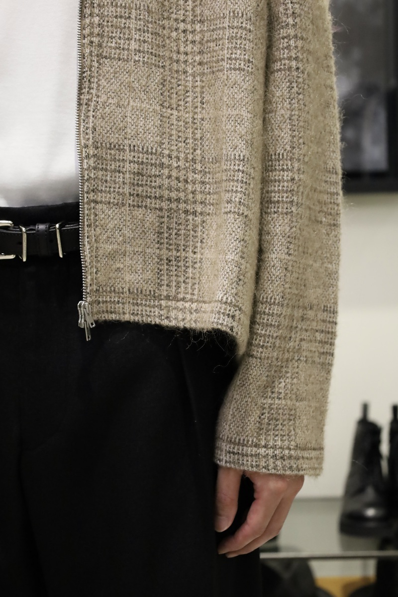 OUR LEGACY チェック柄フルジップニット│Ambiance