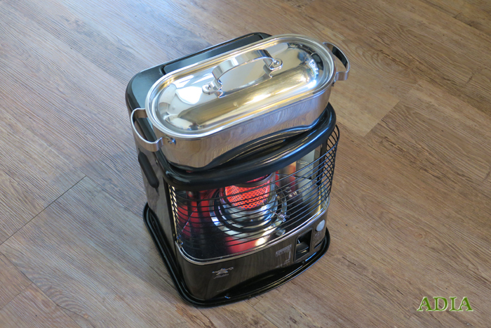 海と星が見たくて:反射式石油ストーブ（アラジンAKP-S248/K）で湯沸かし