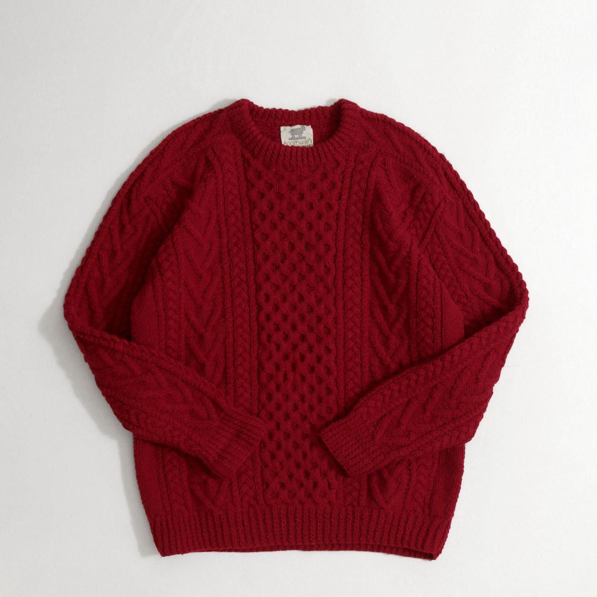 レディース] アイルランド製 ビッグサイズ ケーブルニット ハンド