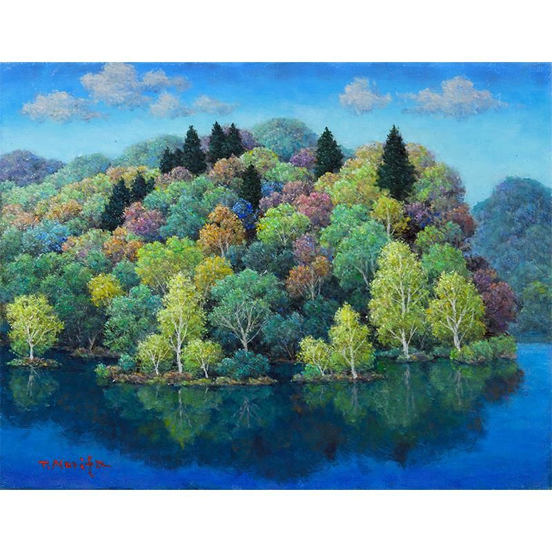 成田禎介 「湖畔」 油彩6号 - 一枚の繪オンラインショップ