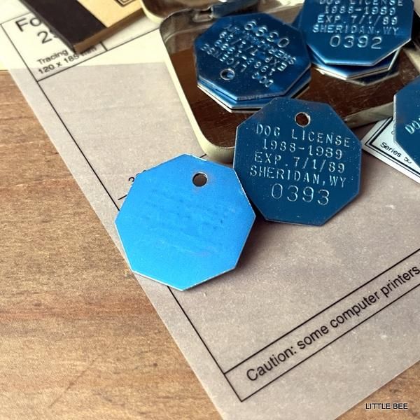 R-1679 ヴィンテージ ドッグタグ ブルー 10枚セット - LITTLE BEE