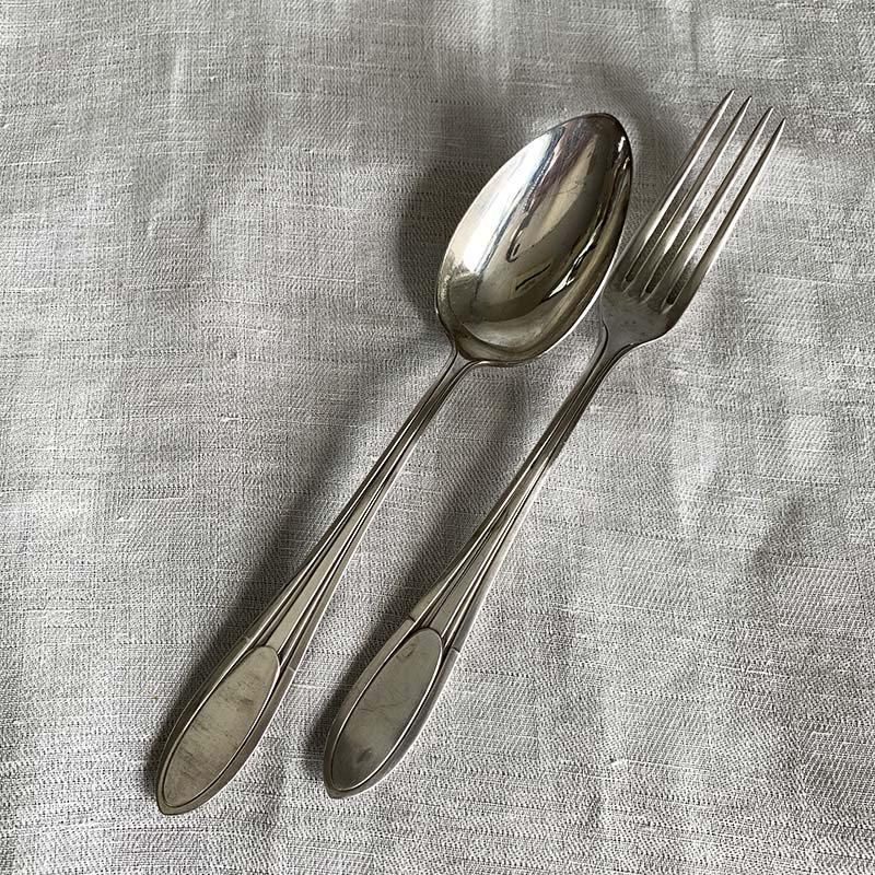 レトロなフランスカトラリーテーブルスプーン＆フォーク