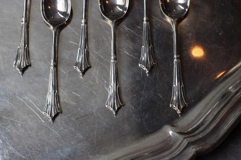 英国製スターリングシルバー繊細なスプーンセット