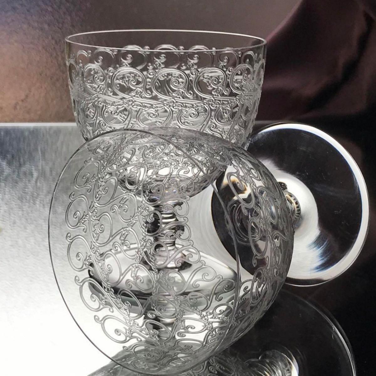 アンティークバカラ製ローハンシリーズ希少なワイングラスペア