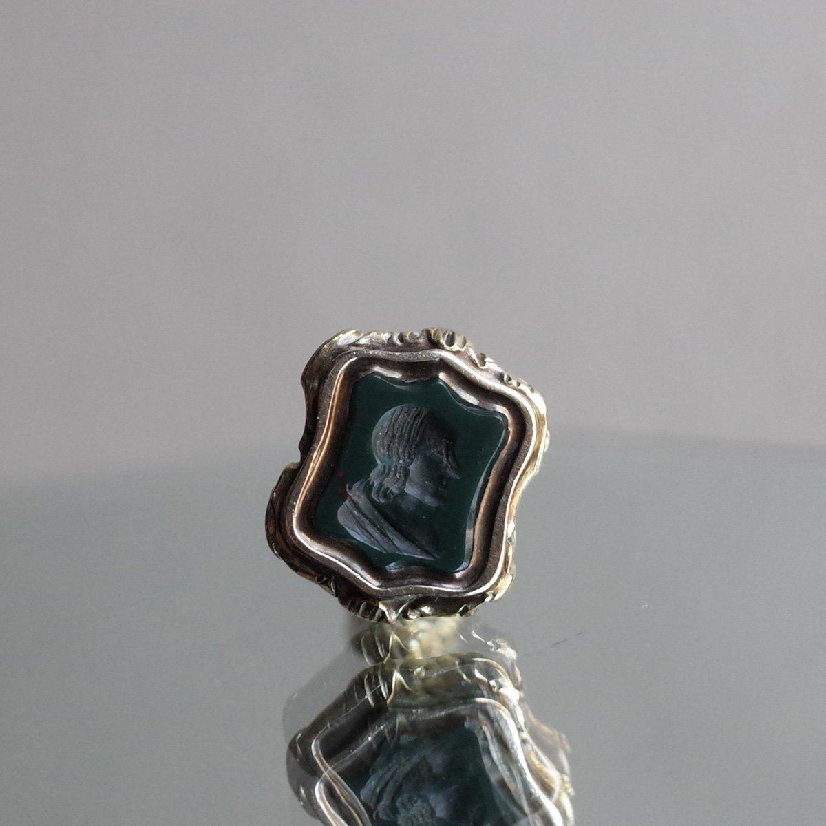 ブラッドストーン インタリオ フォブシール（Victorian - Art Deco