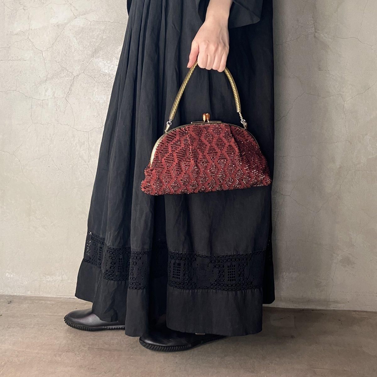 ヴィンテージ ビーズ クロッシェバッグ（Vintage Beaded Crochet Bag