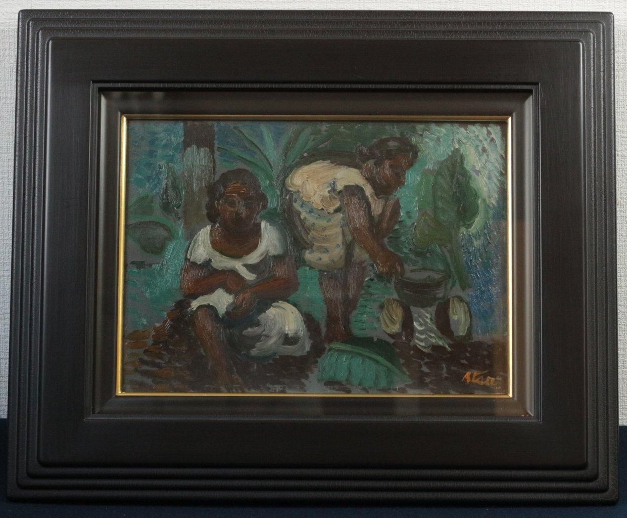 油彩・板絵 安宅安五郎 「タヒチ風景 F4」 商品番号06102901- 絵の