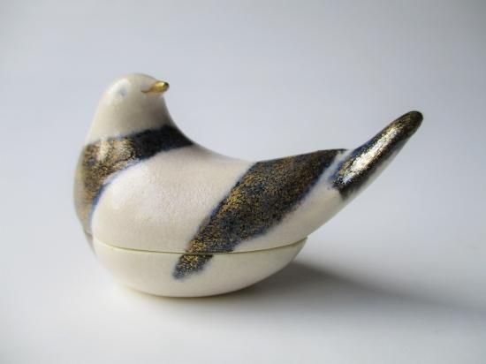 都鳥香合 (共箱)今岡三四郎 - 茶道具販売 栗林園