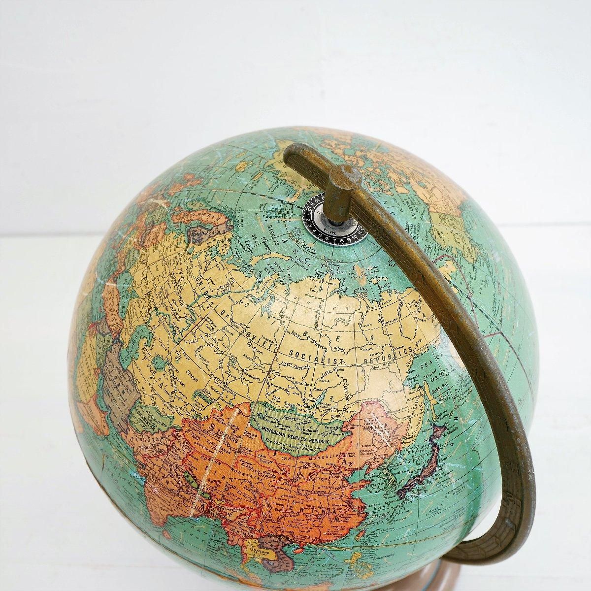 1940's アメリカ ヴィンテージ 地球儀 Cram's カームス ソビエト連邦
