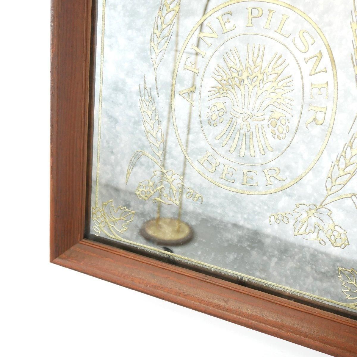 ヴィンテージ パブミラー Lite ビール -通販-ローズボールアンティークス