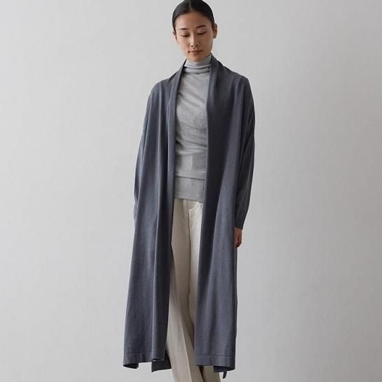 DRESS HERSELF ロングカーディガン/シルクコットン