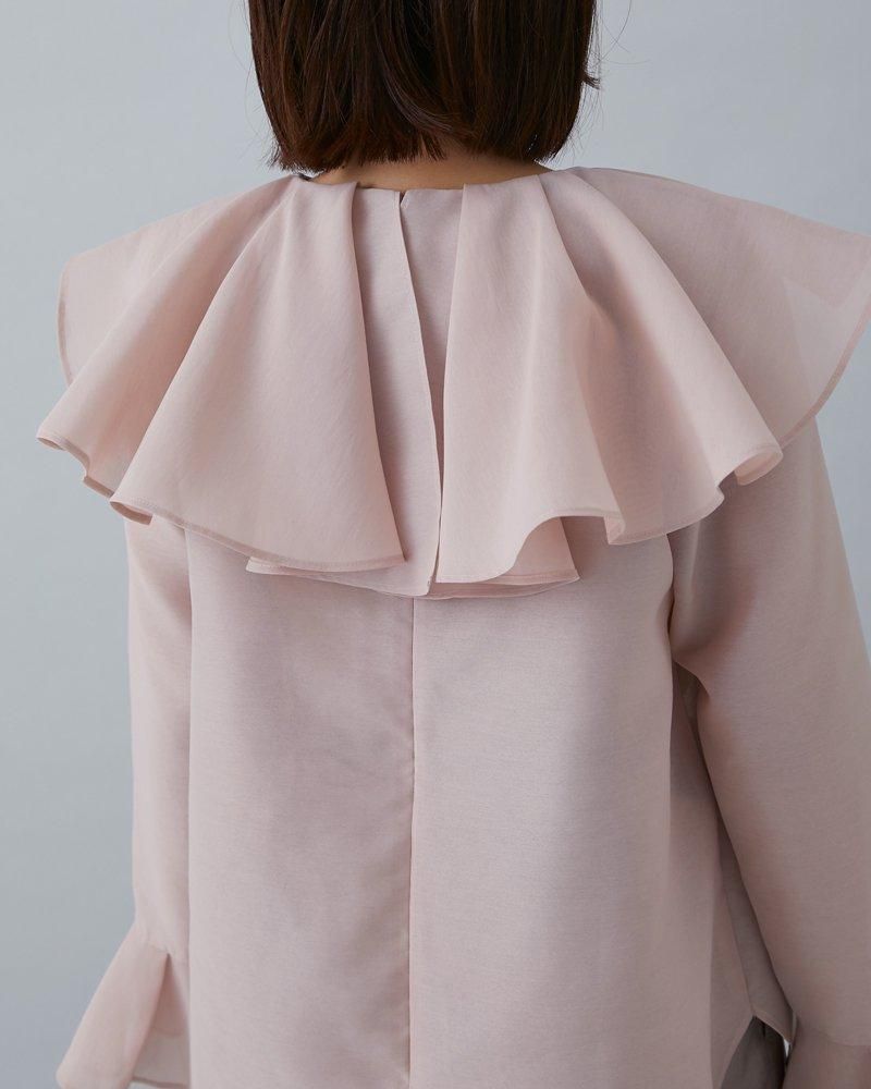 シアーラッフルブラウス(ピンク) - seventen