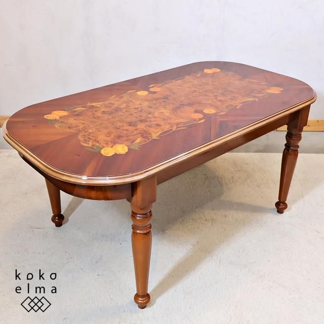 イタリア製 象嵌加工 テーブル ヴィンテージ イタリア製 象嵌加工