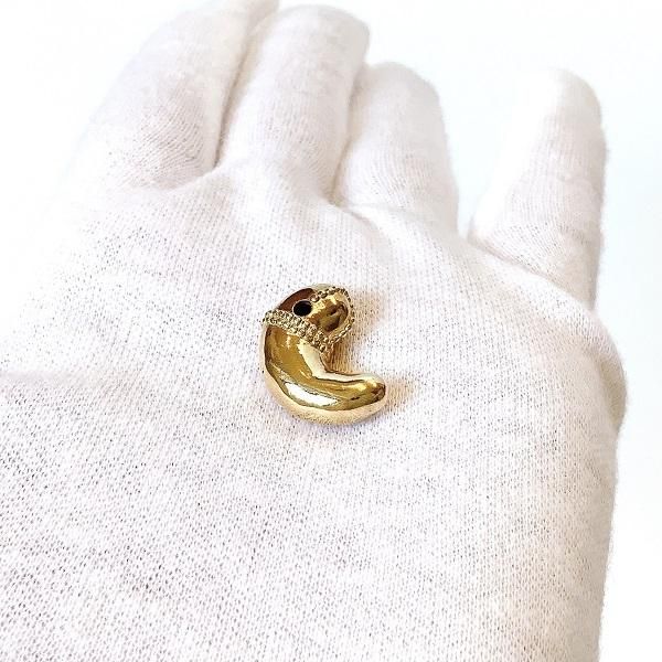 K18 古墳勾玉(中空) 駕之古址古墳出土型 】 黄金 ゴールド 魔除け 幸運