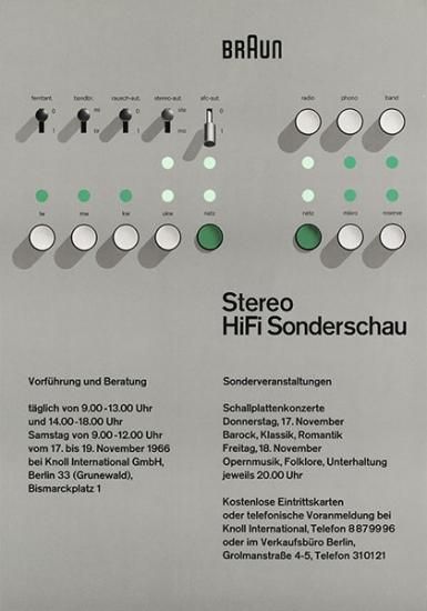 Wolfgang Schmittel: Dieter Rams / Braun stereo HiFi special show