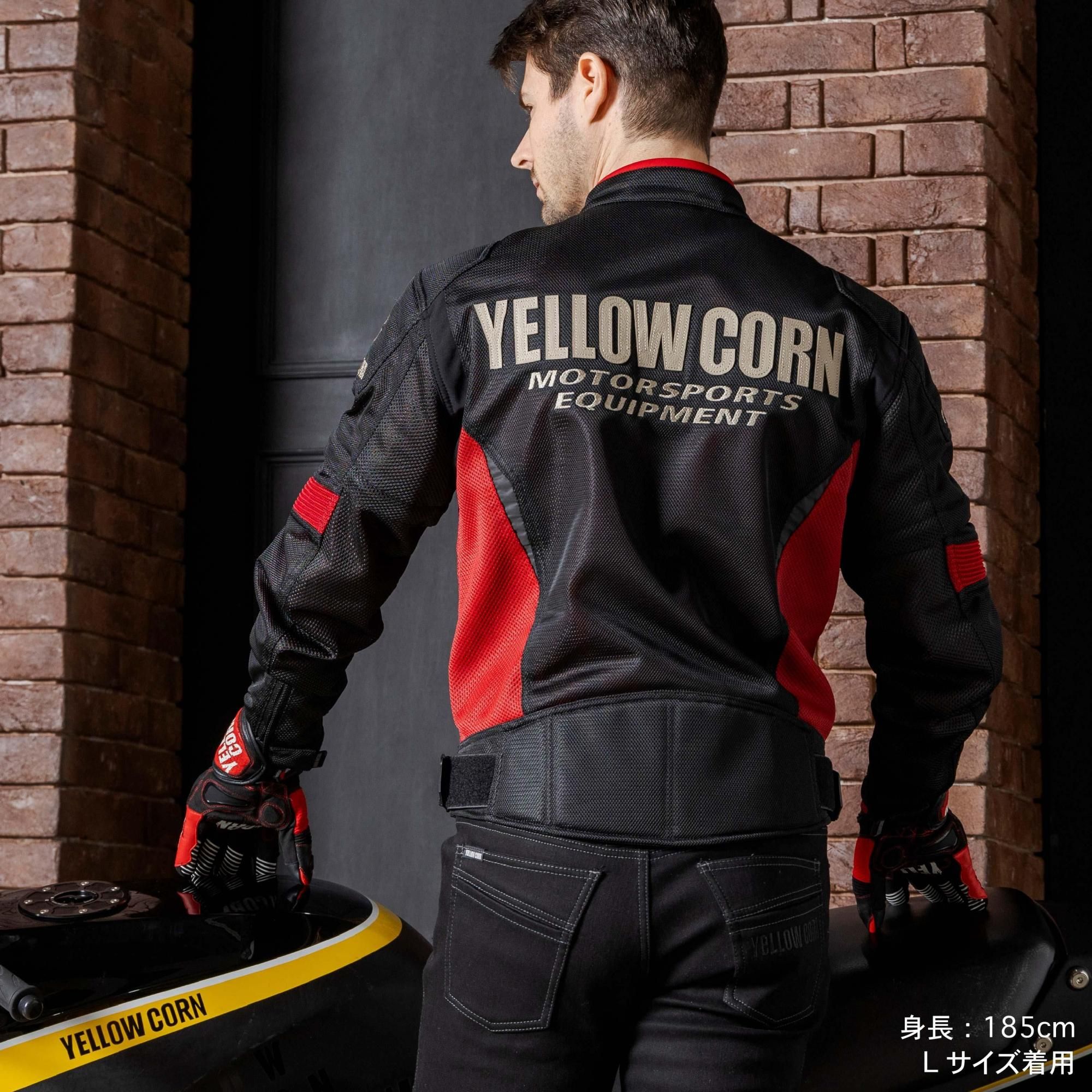 YELLOW CORN CHAMPS ジャケット サイズLLイエローコーン バイク用