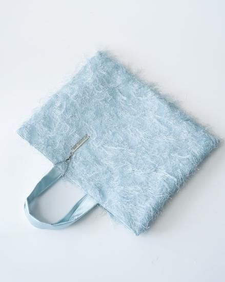 フリンジトート アクアブルー S - charmantsac