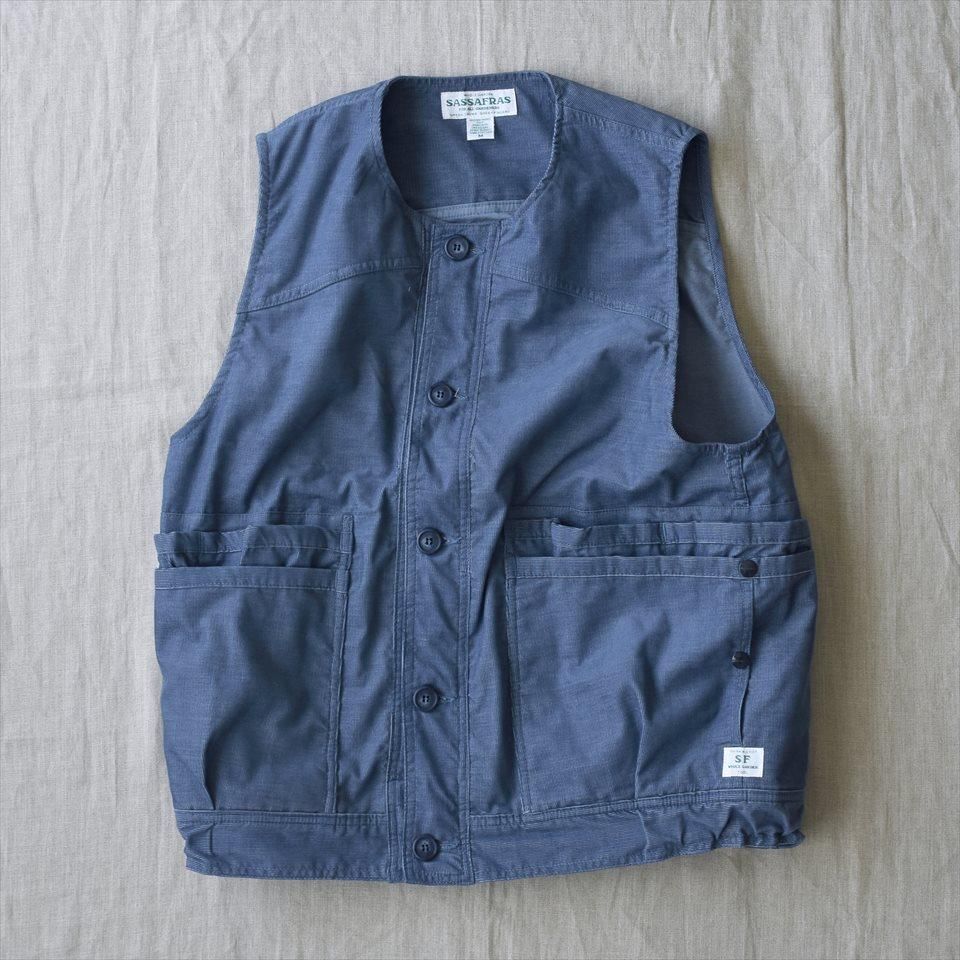 Sassafras（ササフラス）OVERGROWN HIKER VEST サックスブルー（TC