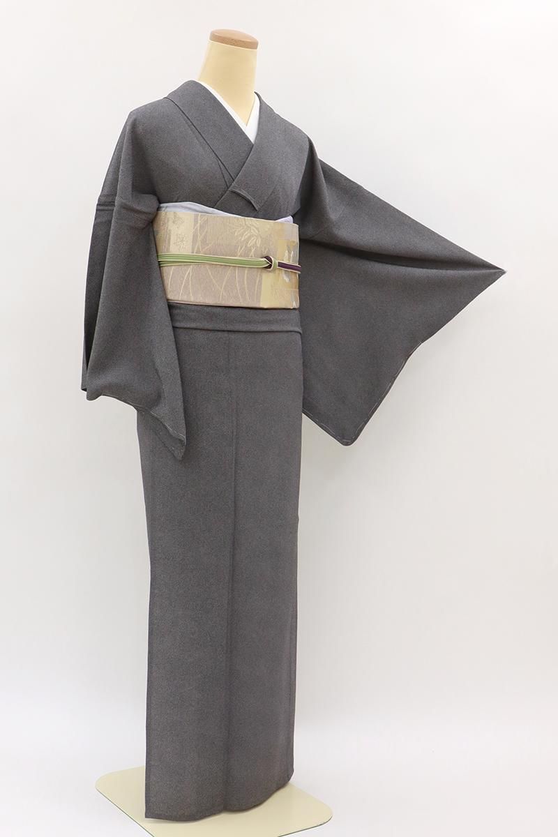 銀座【C-3098】単衣 江戸小紋 黒色 鮫 :身丈160/裄67.5 - 銀座きもの