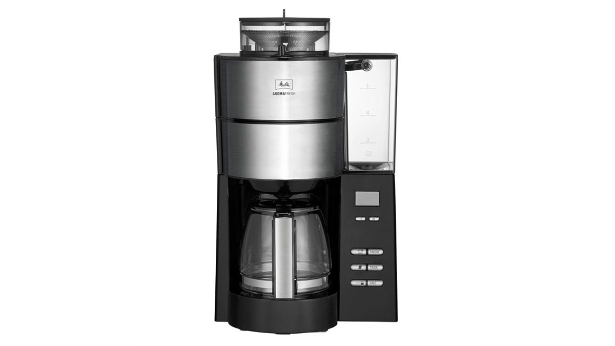 メリタ、グラスポット仕様の6杯用全自動コーヒーメーカー「アロマ