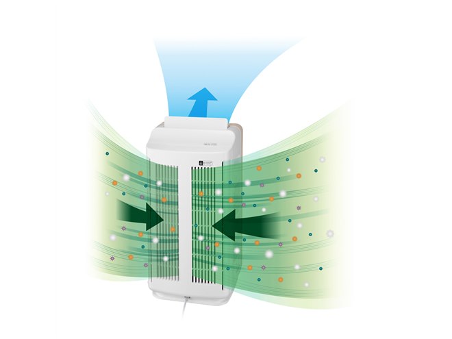 日立、部屋の“花粉”を捕集する自動おそうじ対応の加湿空気清浄機