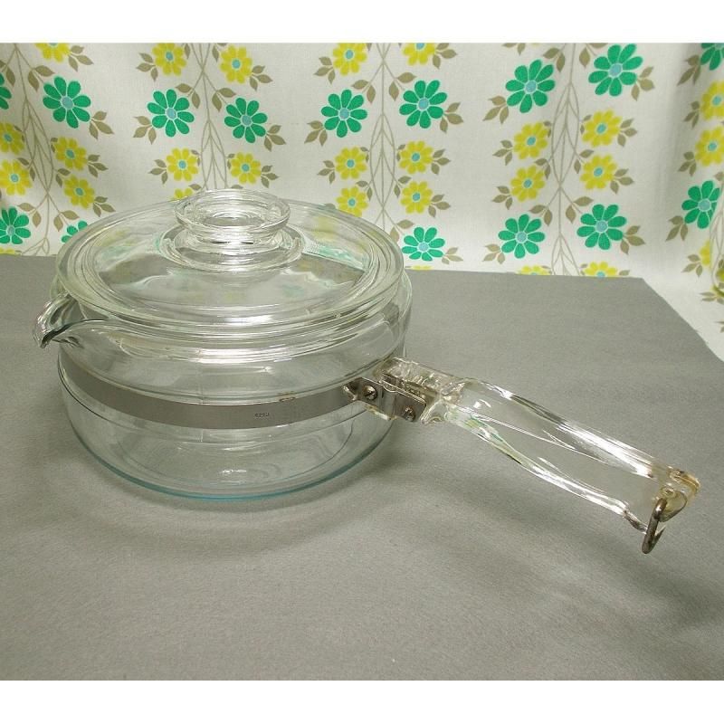 USAビンテージ オールドパイレックス 蓋付き片手鍋 1・1/2QT - USA＆