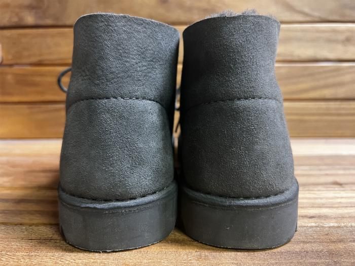 AIR WALK,MADE IN MYANMAR, mouton BOOTS, GRAY,SUEDE,LEATHER,US9.5