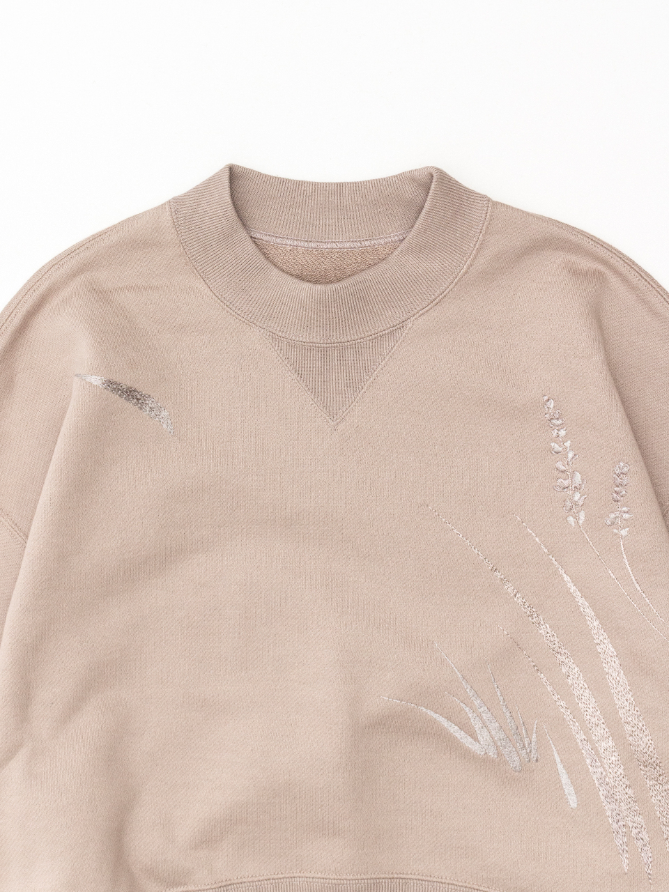 Floral Motif Embroidered Sweatshirts-フローラルモチーフエンブロイ