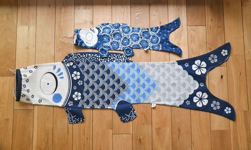 こいのぼり【Madame MO マダムモー】Lサイズ 140cm 【Big Blue・Gold