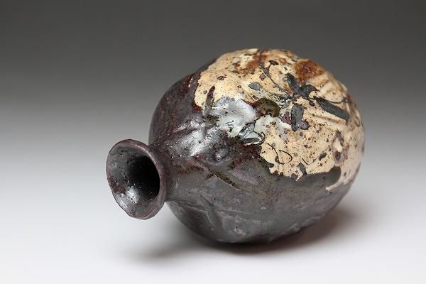 池田省吾 「 黒織部徳利 」 種子島 無比 酒器 - レトロ ＆アート空間