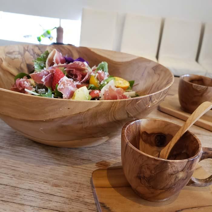 インドネシア・チークウッド・木製ボウル(大) | 旅するレトロ雑貨店