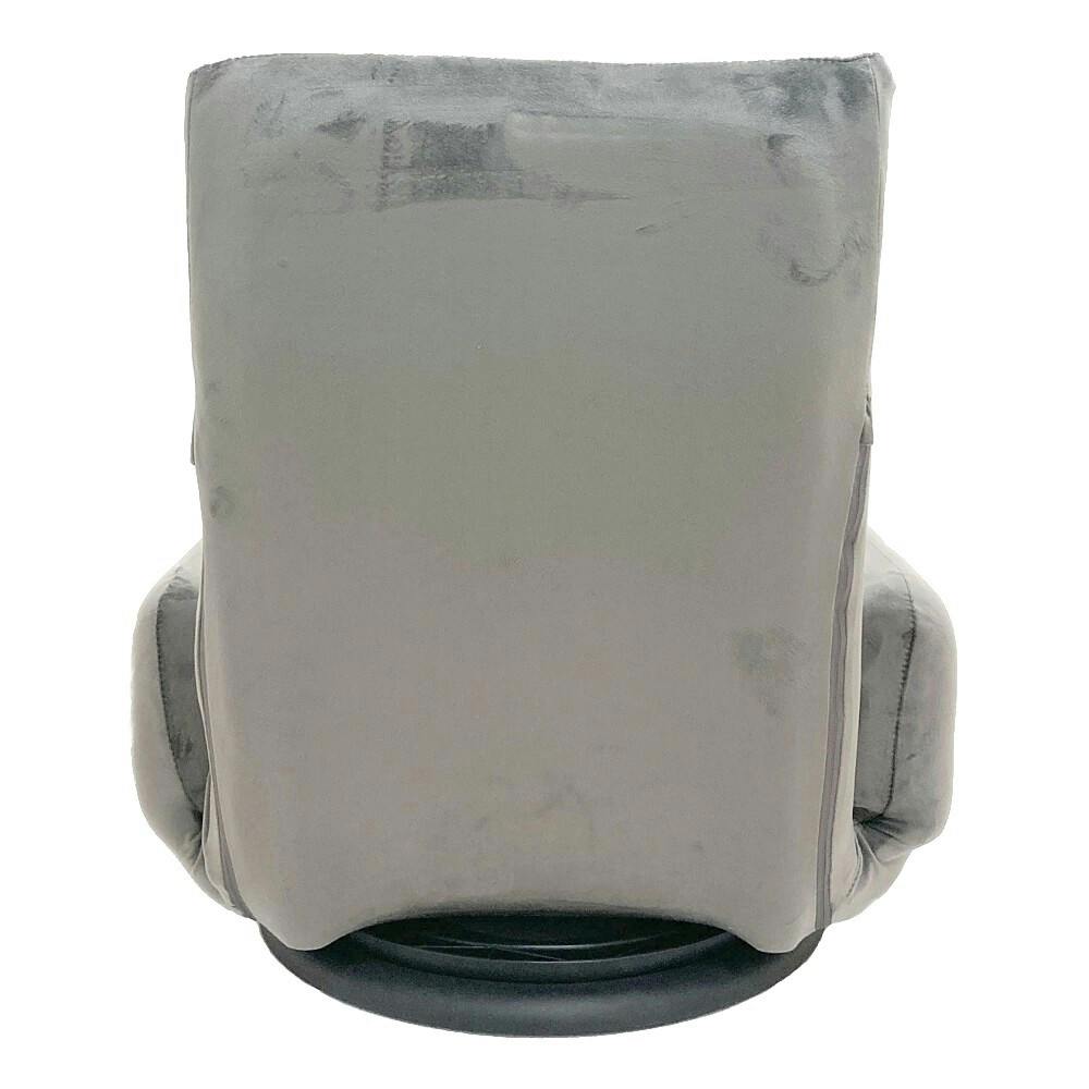 and cute 低反発肘付き回転座椅子 グレー 幅65cm 奥行58～112cm 高さ31