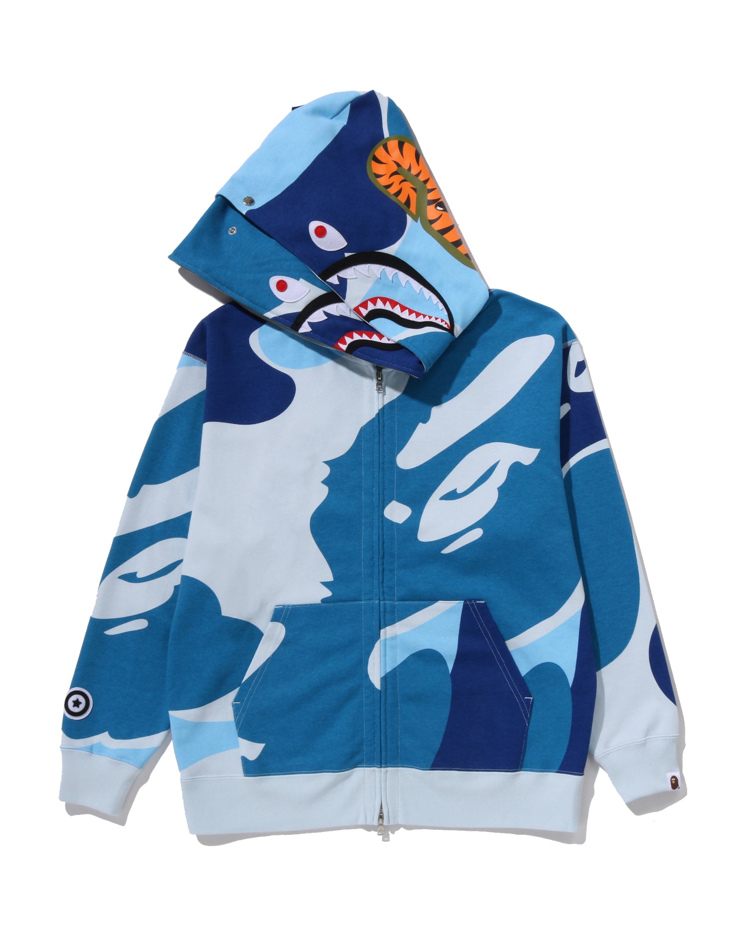 A BATHING APE® Mega Abc Camo Double Shark Relaxed Fit Full Zip