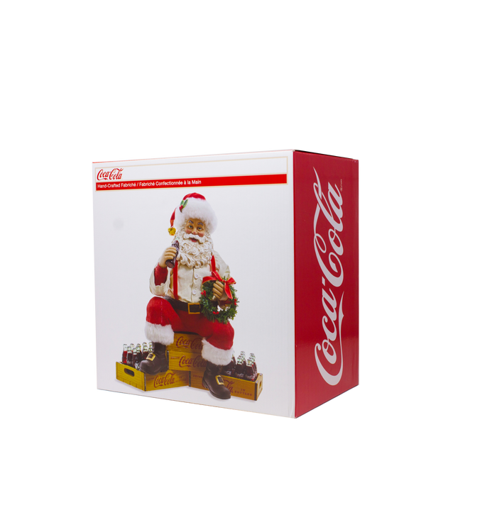 Coca‑Cola Santa Sitting on Crates Figurine | Kurt S. Adler