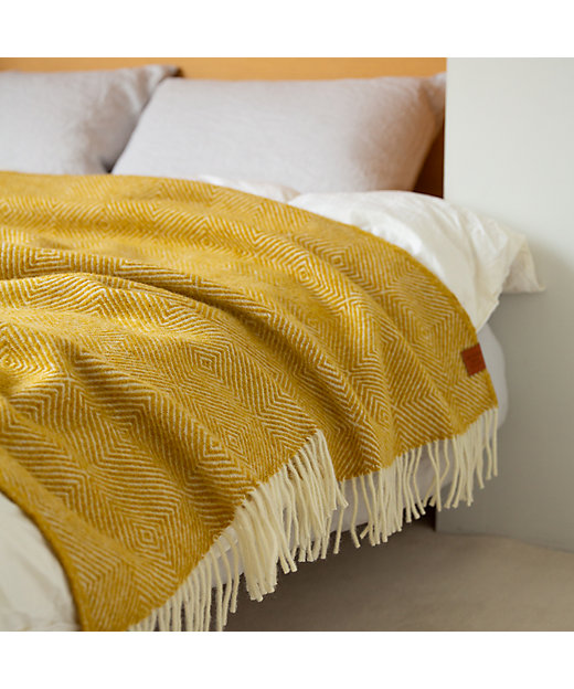 リサイクルウール混スロー グースアイ イエロー | KLIPPAN/クリッパン