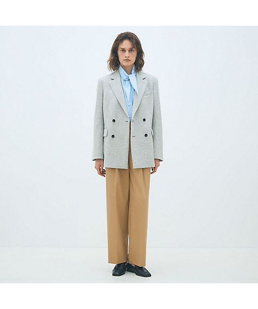 コットンオックスフォード タイ付きブラウス | maison TOMORROWLAND