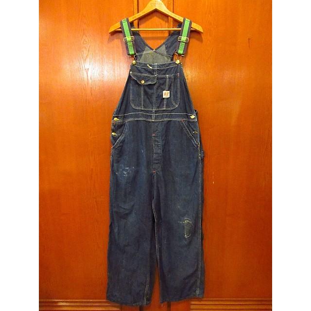 ビンテージ50's60's☆TESTデニムオーバーオールW94cm☆200126s5-m-oval