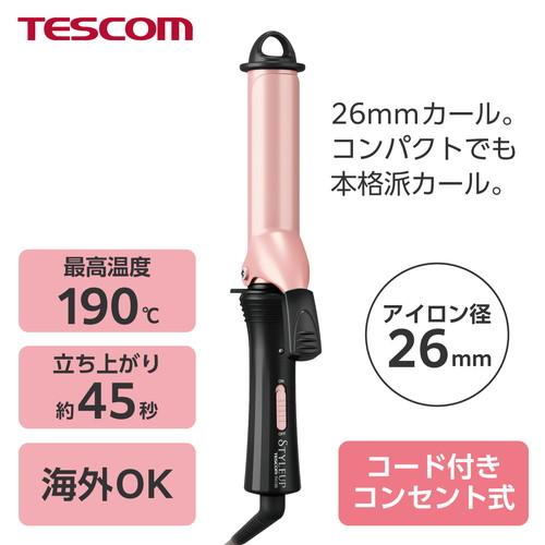 テスコム（TESCOM） ヘアアイロン カール コテ 26mm コンパクト 最高