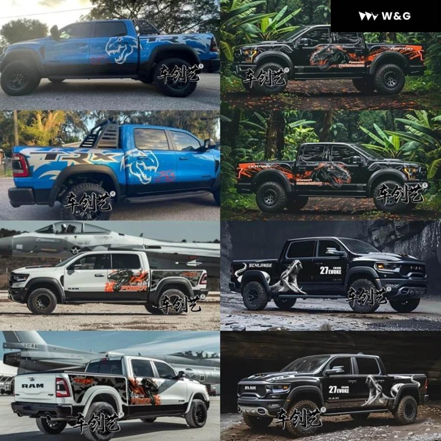 並行輸入品 車用ビニール ステッカー ダッジ ラム TRX ピックアップ