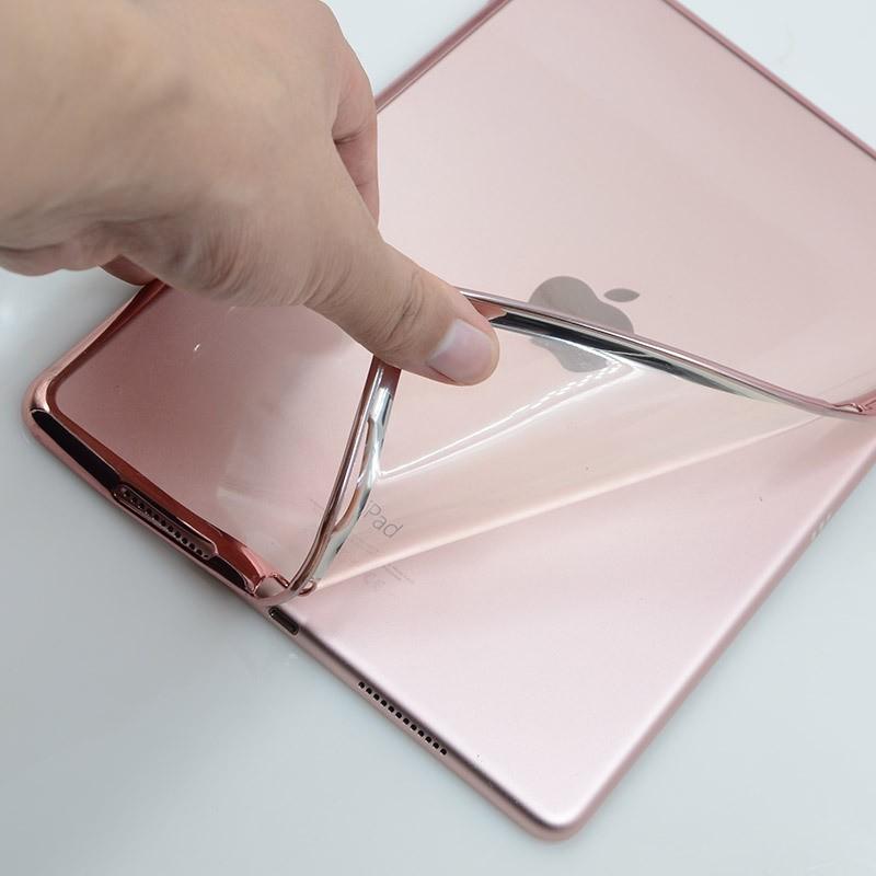 iPad Air/iPad Air 2用クリアソフトケース透明シリコンメタルメッキ