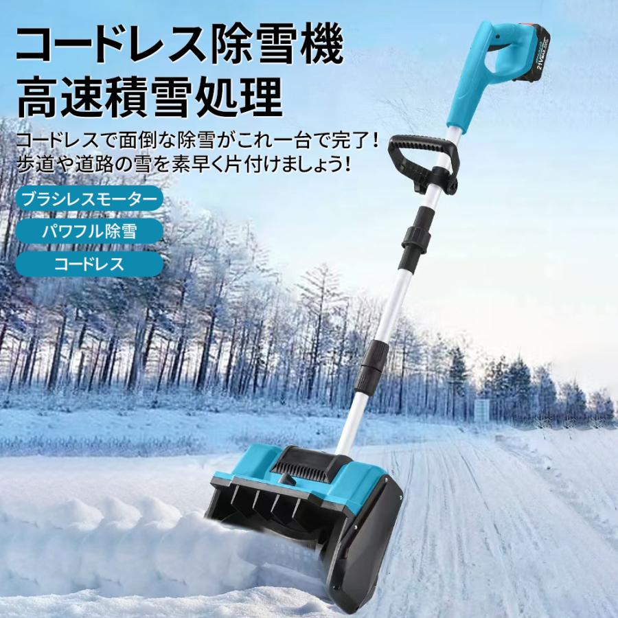 除雪機 充電式 コードレス 電動除雪機 除雪幅30cm 雪かき 電動