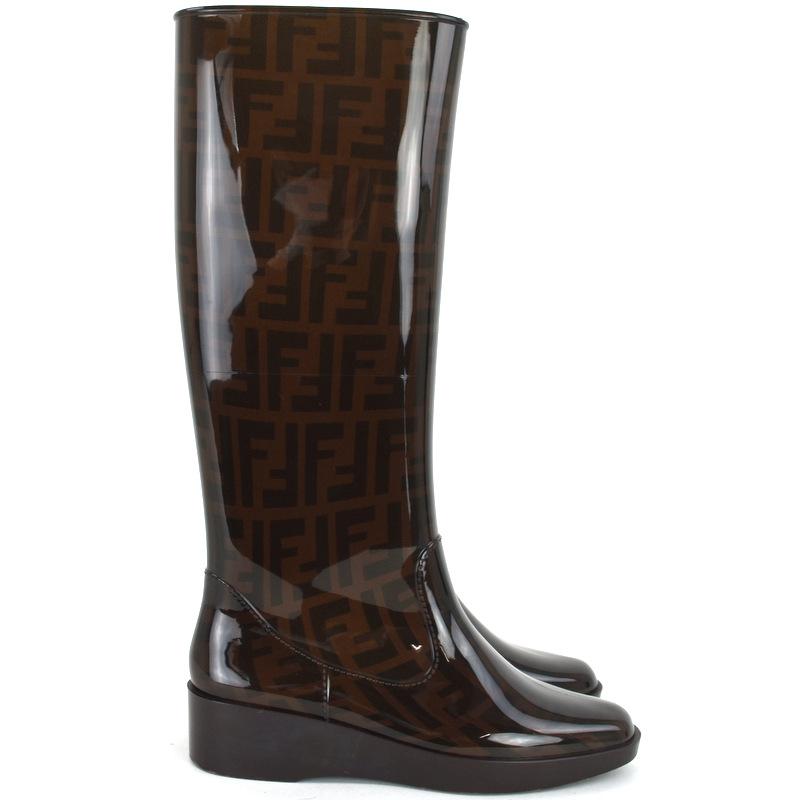 FENDI（フェンディ） レインブーツ レディース サイズ36 ズッカ