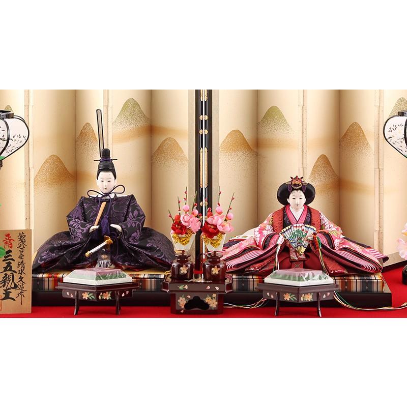 久月 雛人形 ひな人形 雛 平飾り 親王飾り 節句人形工芸士 清水久遊作