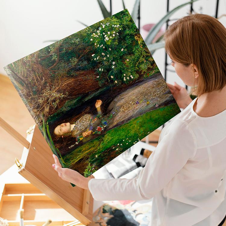 アートパネル アートボード ミレイ オフィーリア 33x22 A4 壁掛け