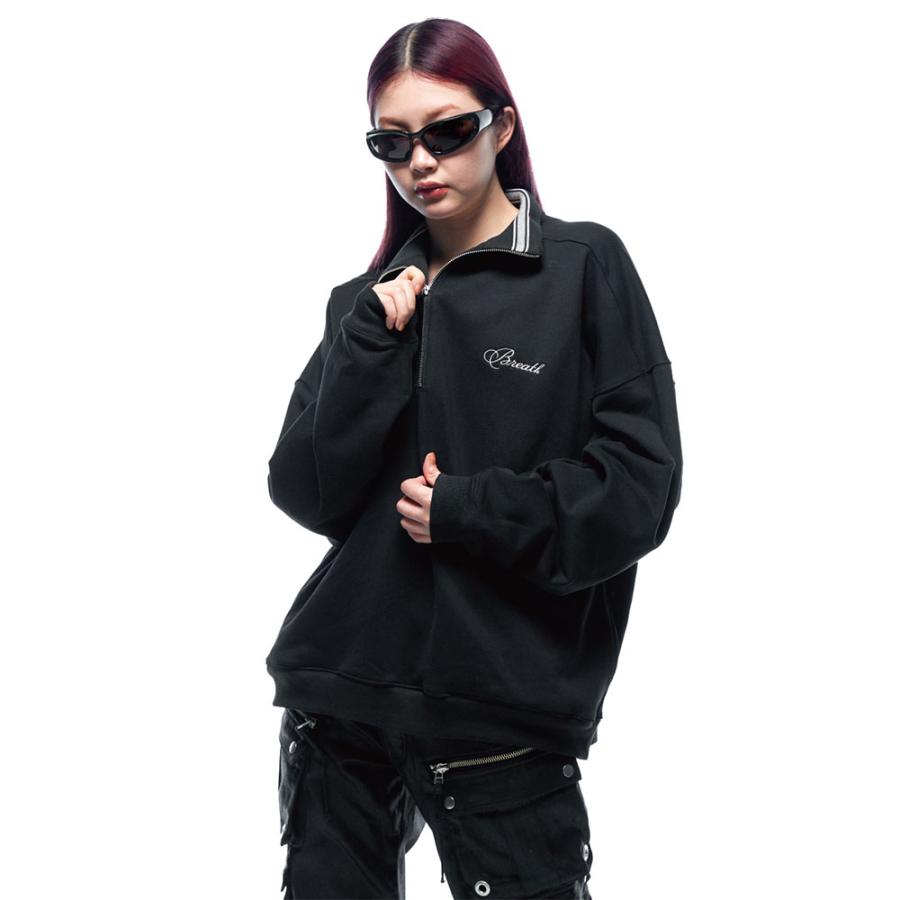 BREATH ブレス SCRIPT LOGO HALF ZIP SWEAT BR24AW-C5005 ハーフジップ