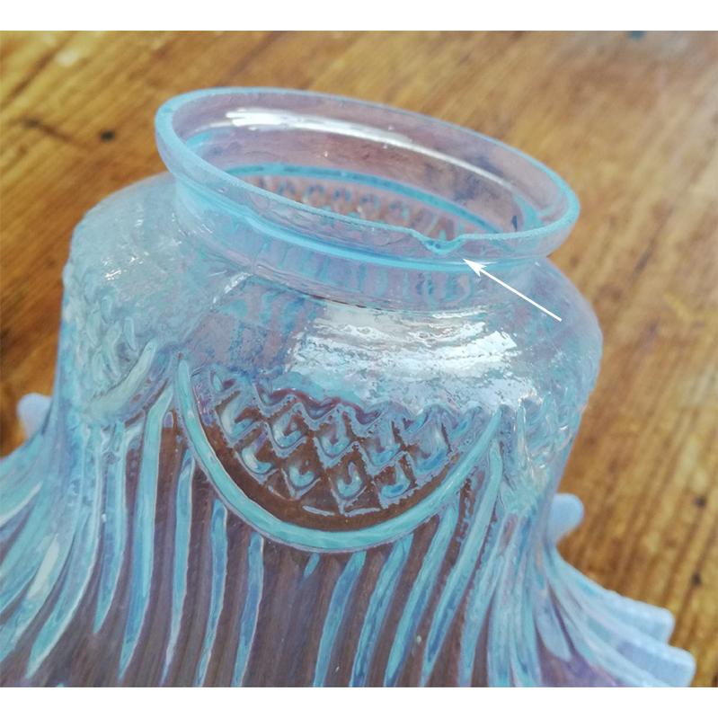 オパールセントガラス ペンダントライト シェード フランス