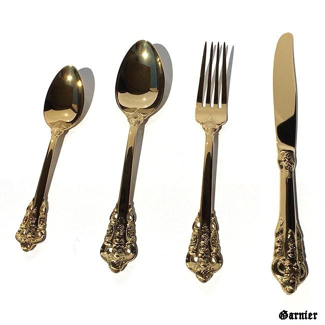ナイフ フォーク スプーン カトラリー セット ゴールド エレガント
