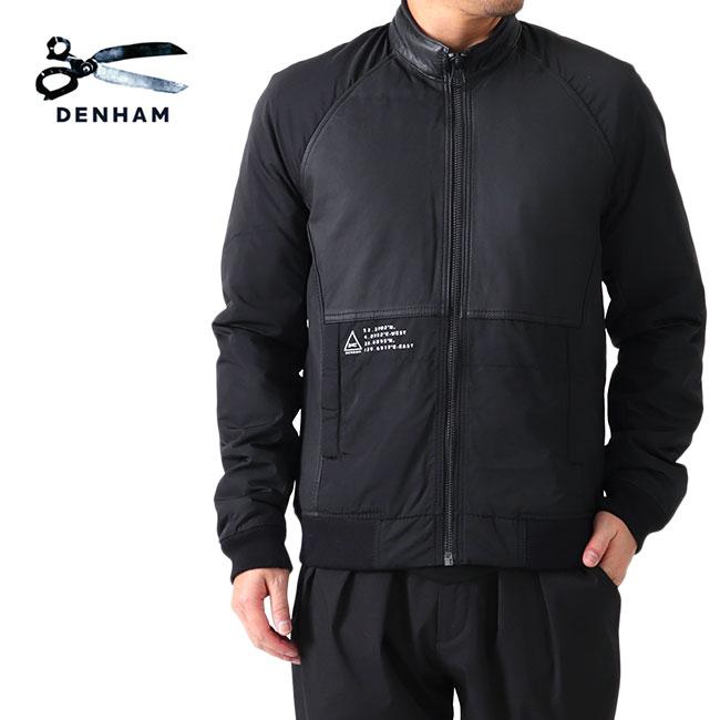 TIME SALE] DENHAM デンハム レザーコンビ スタンドカラージャケット