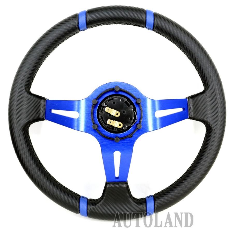 ALTEED（アルティード） ディープコーンステアリング 350φ 青スポーク